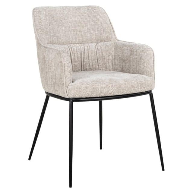 Richmond Interiors eetkamerstoel Bella met arm naturel