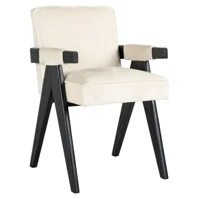 Richmond Interiors eetkamerstoel Cooper met arm wit