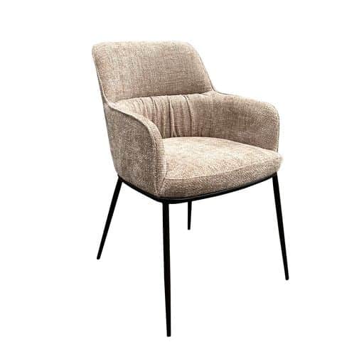 Richmond Interiors eetkamerstoel Taylor met arm taupe