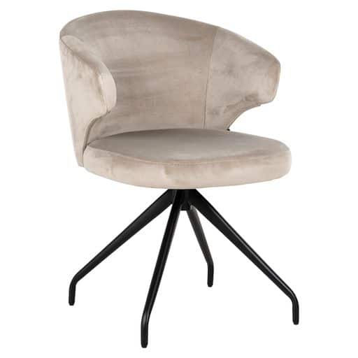 Richmond interiors eetkamerstoel Milly draaibaar met arm khaki