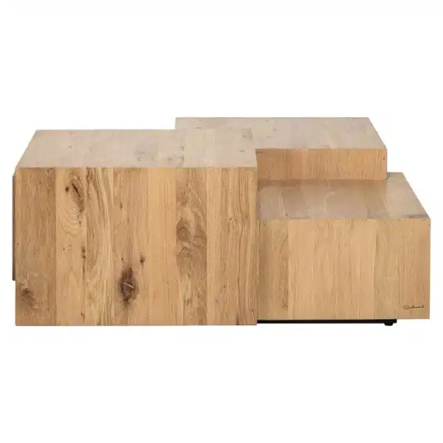 Richmond Interiors salontafel Lennox nature 100x100x39 cm eiken