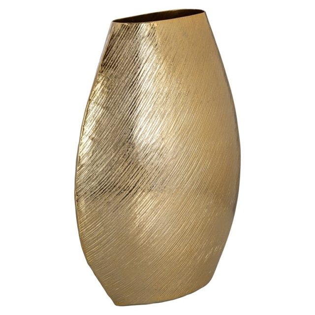 Richmond Interiors vaas 31,5x12,5x39 cm Evey groot aluminium goud