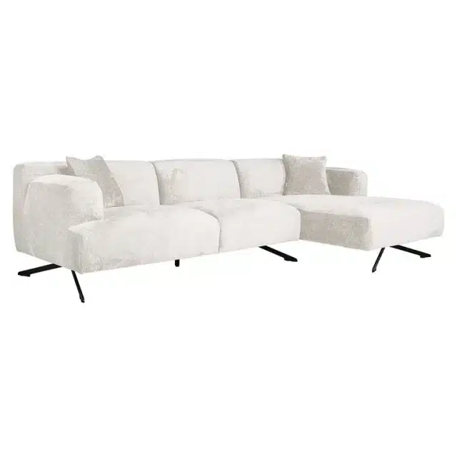 Richmond Interiors loungebank Donovan lounge 3 zits + Lounge rechts creme