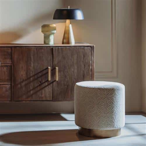 Tower Living poef Ossana 45x45x45 cm stof