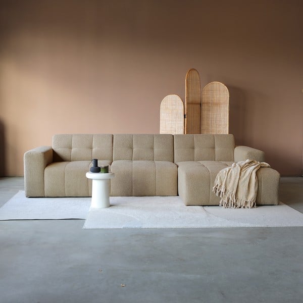 Pepp loungebank Wave chaise lounge rechts bruin