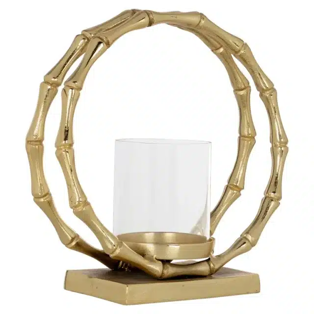 Richmond Interiors windlicht 25x15x27 cm Merlyn klein goud