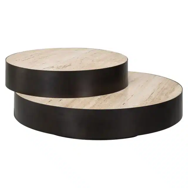 Richmond Interiors salontafel Avalon 100x100x35 cm travertin