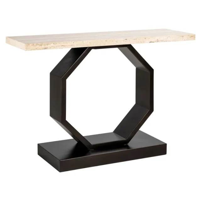 Richmond Interiors wandtafel Avalon 130x40x85 cm travertin