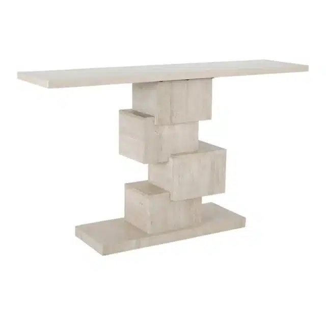 Richmond Interiors wandtafel Arvada 140x35x80 cm travertin