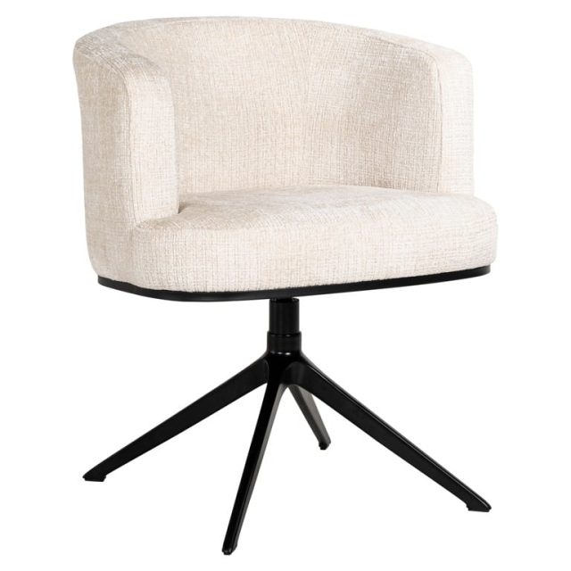 Richmond interiors eetkamerstoel Cheyenne draaibaar met arm beige