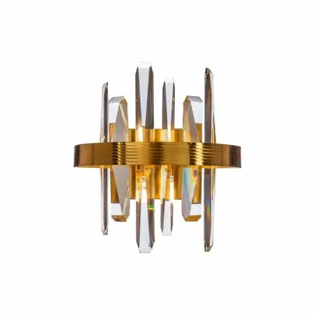 Richmond Interiors wandlamp 28x16,5x30 cm Brigh goud kristal