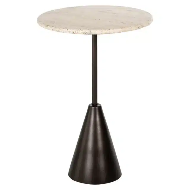 Richmond Interiors bijzettafel avalon 39x39x55 cm travertin