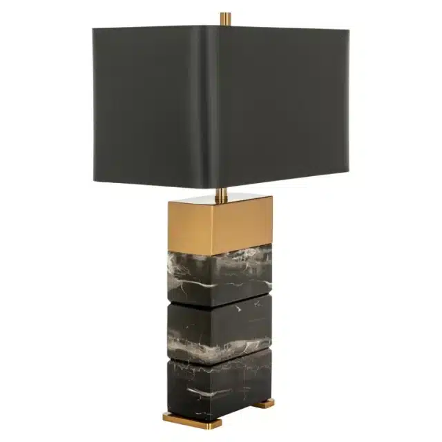 Richmond Interiors tafellamp 19x10x66 cm Serena metaal zwart/goud