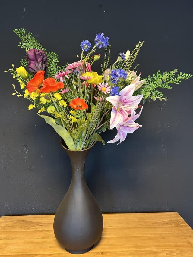 Zijdebloemen boeket 15 takken