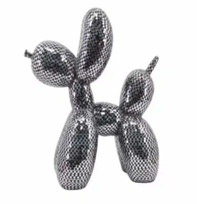 Richmond Interiors deco object Dog spiegel zwart