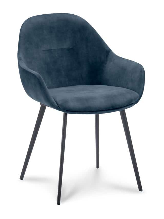 Eetkamerstoel Taylor met arm blauw