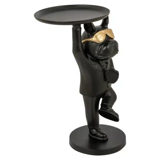 Richmond Interiors bijzettafel Bullie 65x33x65 cm aluminium zwart
