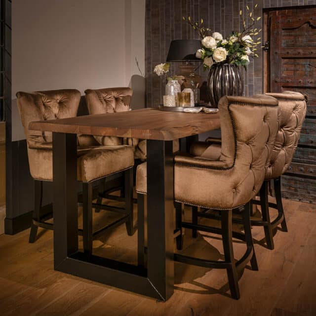 Urbansofa Bruuts Bartafel Rechthoek Live Edge 5 Cm U Leg Laag