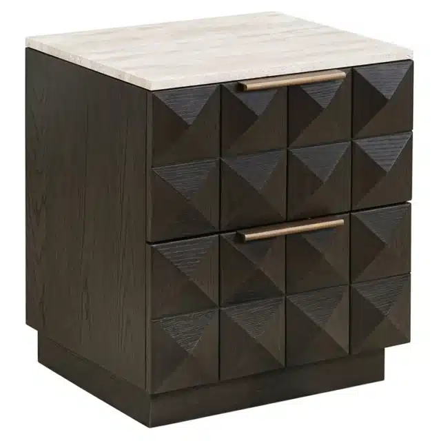 Richmond Interiors nachtkastje Claremont 53x44x62,5 cm eiken