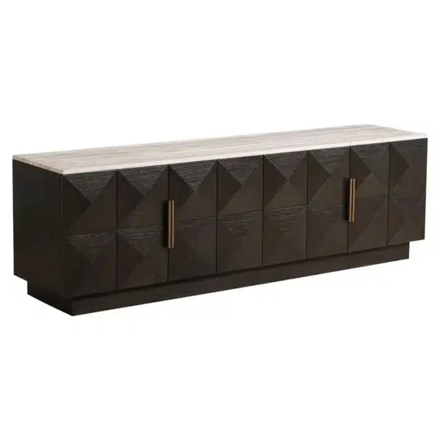 Richmond Interiors tv meubel Claremont 196x44x63 cm eiken