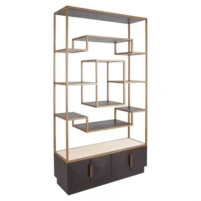 Richmond Interiors wandkast Claremont 120x40x220 cm eiken