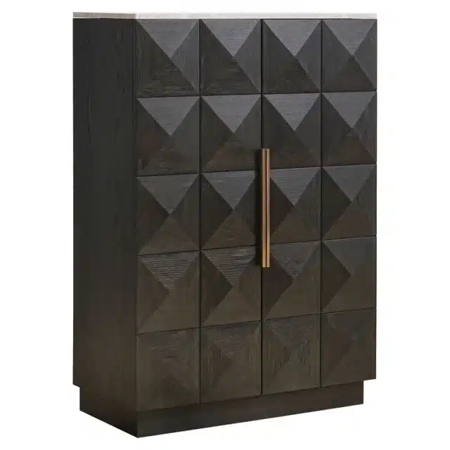 Richmond Interiors wandkast Claremont 95x45,5x138,5 cm eiken