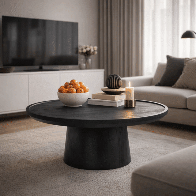 Eleonora salontafel Ron 66x66x39 cm mangohout zwart