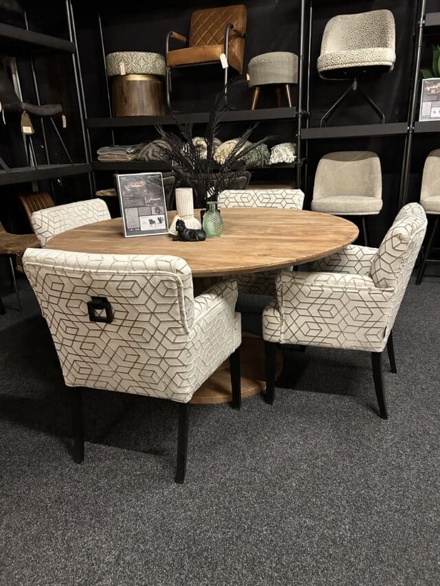 SHOWMODEL UrbanSofa eetkamerstoelen Kate Fairmont Shiny Desert set van 4