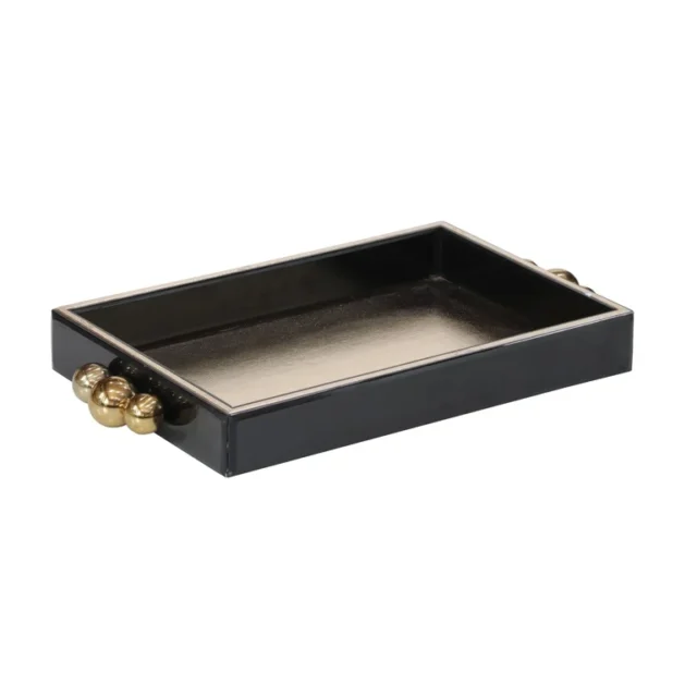 Richmond Interiors dienblad Liv zwart goud