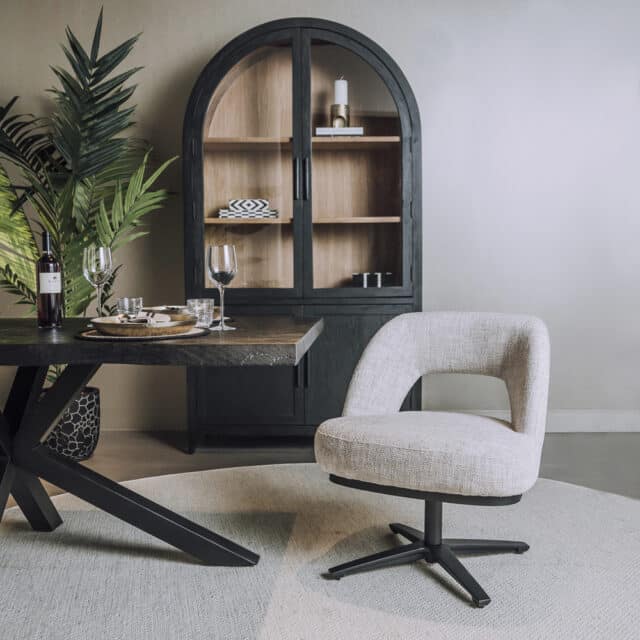 Tower Living eetkamerstoel Caldes draaibaar beige