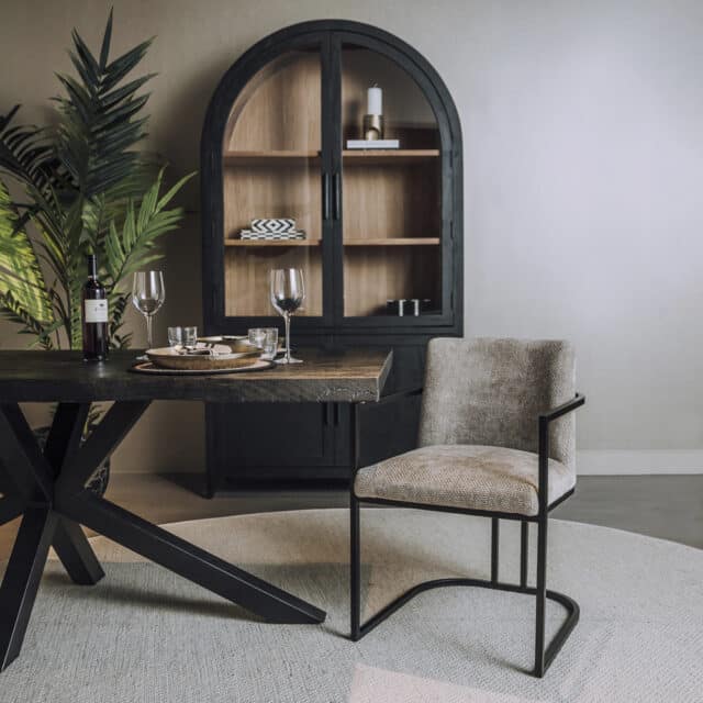 Tower Living eetkamerstoel Archi met arm beige