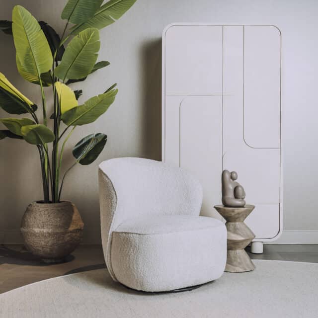 Tower Living fauteuil Belvi draaibaar creme