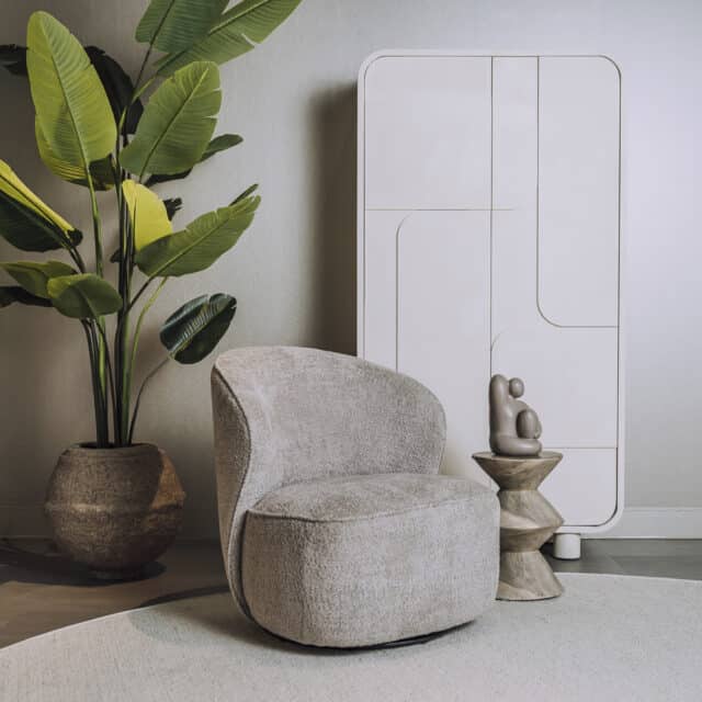 Tower Living fauteuil Belvi draaibaar beige