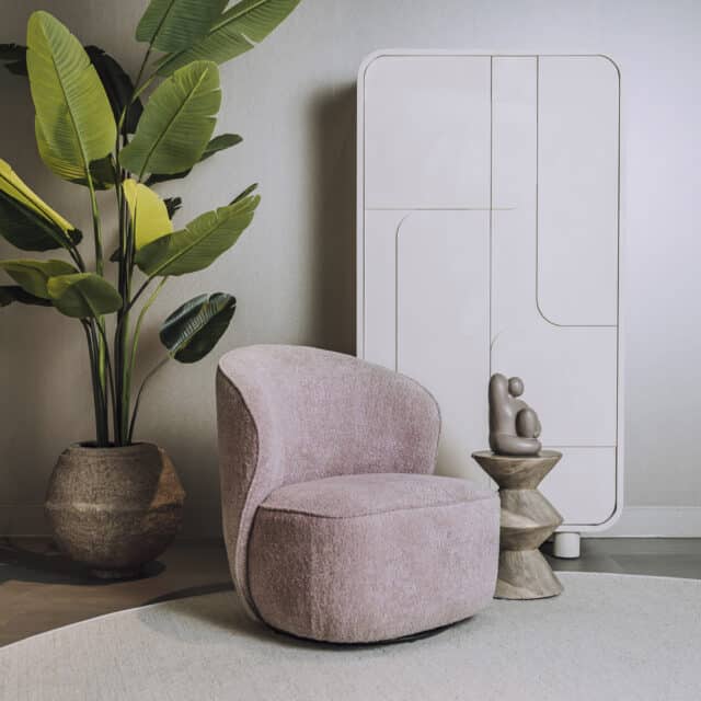 Tower Living fauteuil Belvi draaibaar oud roze
