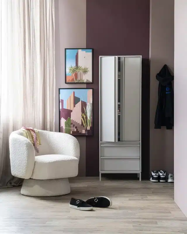 By-Boo draaifauteuil Balou met arm beige