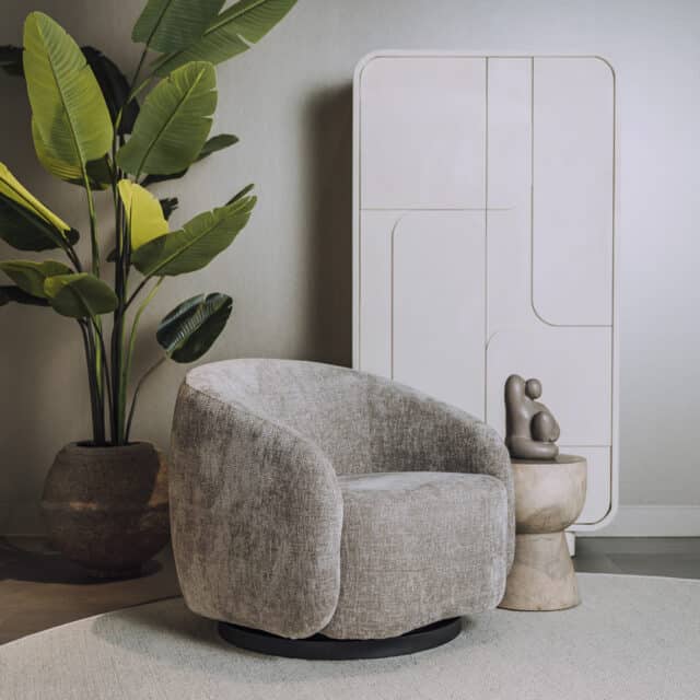 Tower Living fauteuil Castro draaibaar met arm beige