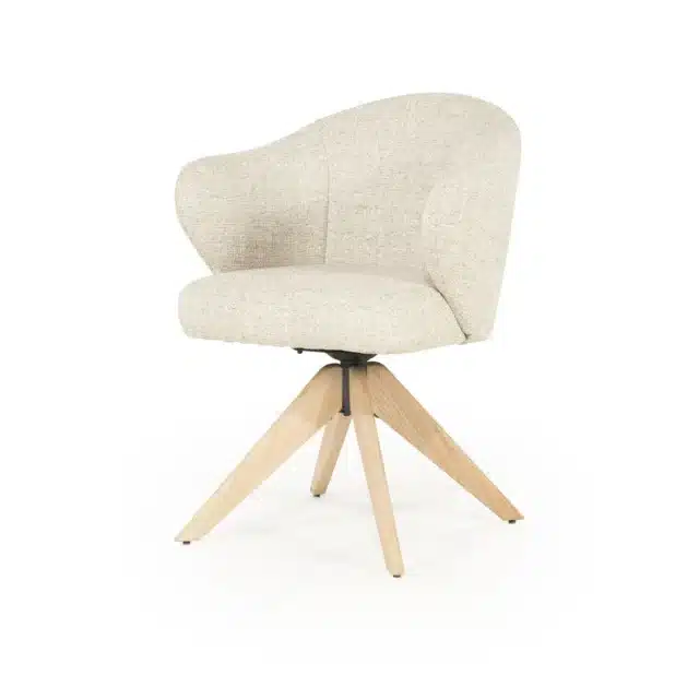 Eleonora Eetkamerstoel Connor draaibaar met arm beige