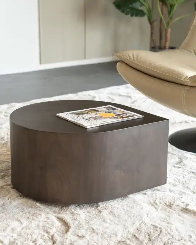 Eleonora bijzettafel Jules 55x55x33 cm bruin walnoot
