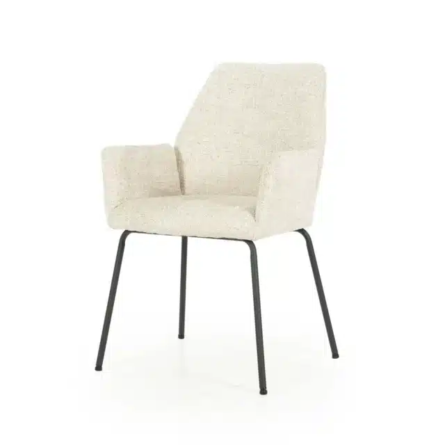Eleonora eetkamerstoel Indy met arm beige