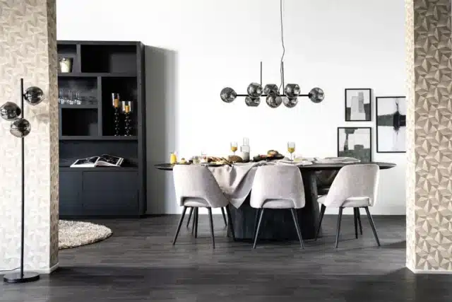 Eleonora eettafel Aron ovaal mangohout zwart
