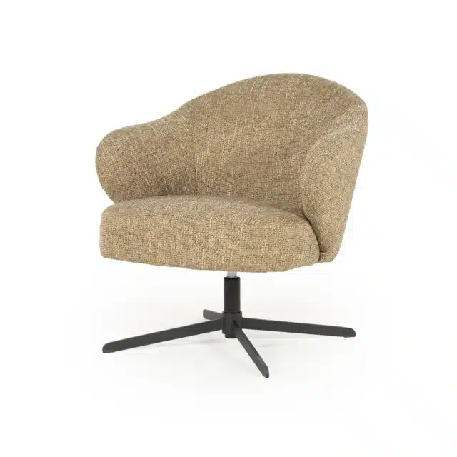 Eleonora fauteuil Connor draaibaar mosterd