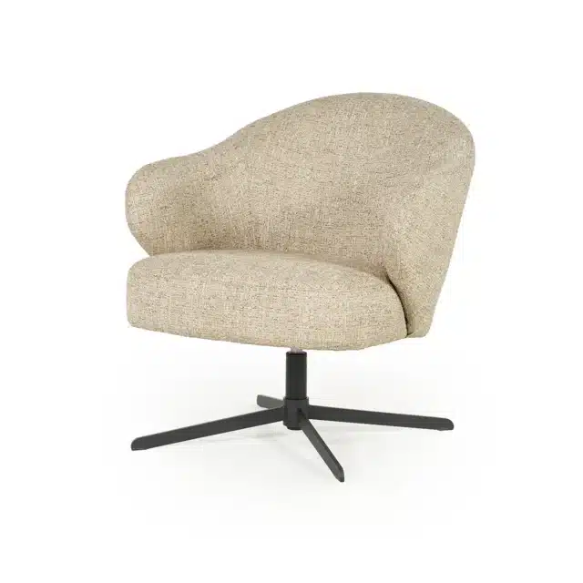 Eleonora fauteuil Connor draaibaar taupe