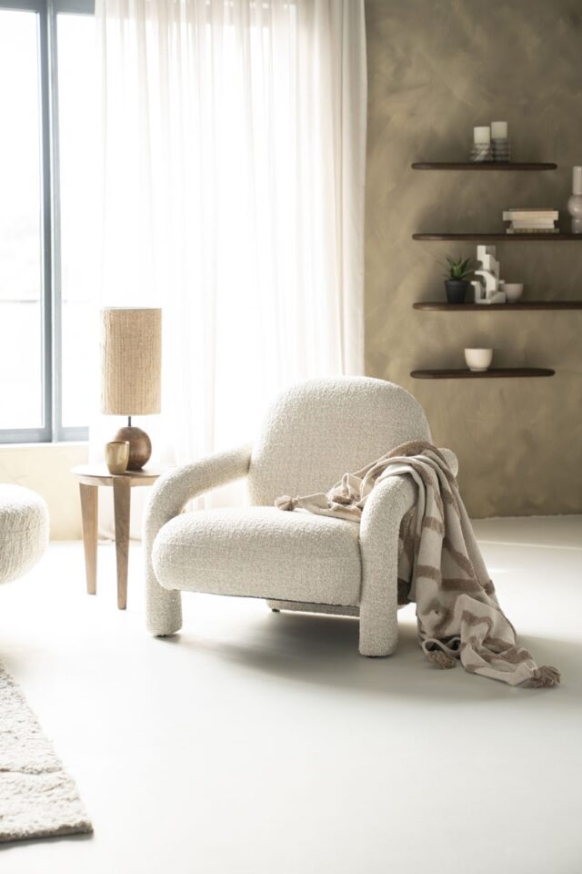 Eleonora fauteuil Monica met arm beige