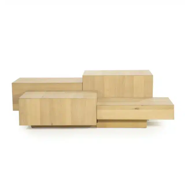 Eleonora salontafel Quinten 140x75x40 cm eiken naturel