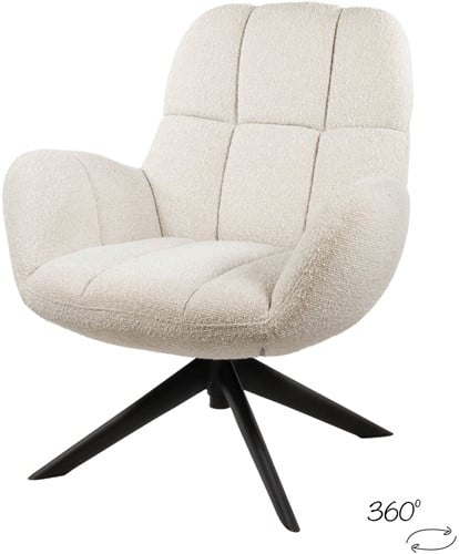 Nijwie MySons fauteuil Elvis draaibaar monet monet pearl 0855