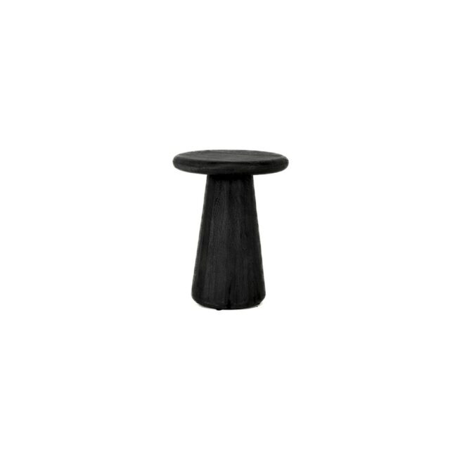 Tower Living bijzettafel Asti 40x40x55 cm rond mangohout zwart