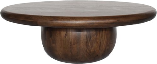 Nijwie Salontafel Ø90, Mango Brown Walnut - Balloon Table Collection