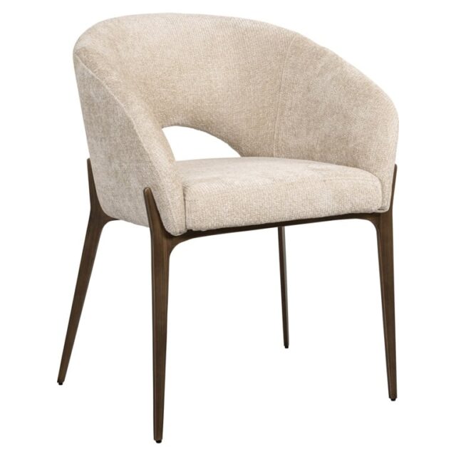 Richmond Interiors eetkamerstoel Kenzi creme