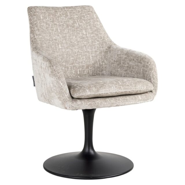 Richmond interiors eetkamerstoel Marlon draaibaar met arm pearl island