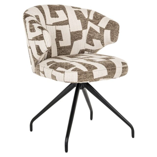 Richmond interiors eetkamerstoel Milly draaibaar met arm moss